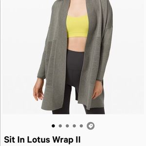 lululemon light gray athletic cardigan